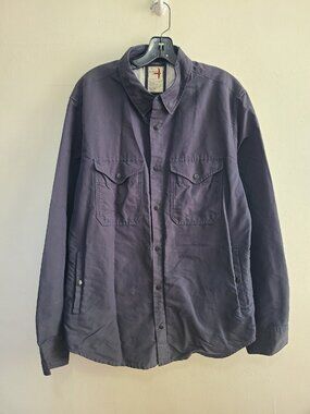 Relwen Mens Large Nylon Utility Field Jacket Blue